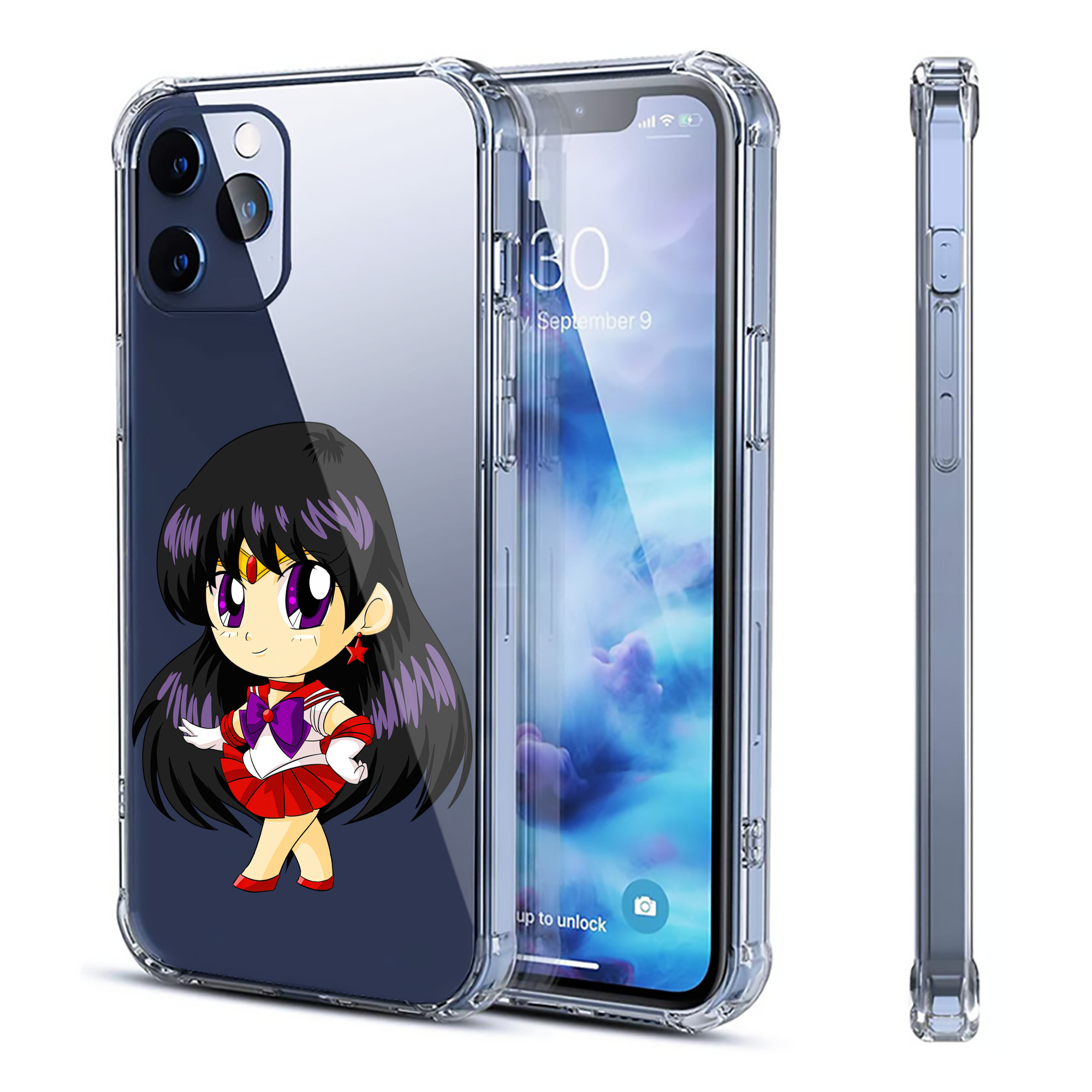 （画像用） 美少女戦士セーラームーン 火野レイ ひの レイ Sailor Moon Hino Rei （セーラーマーズ,Sailor Mars） 【iPhone 12シリーズ対応】透明スマホケース（クリアソフトケース）